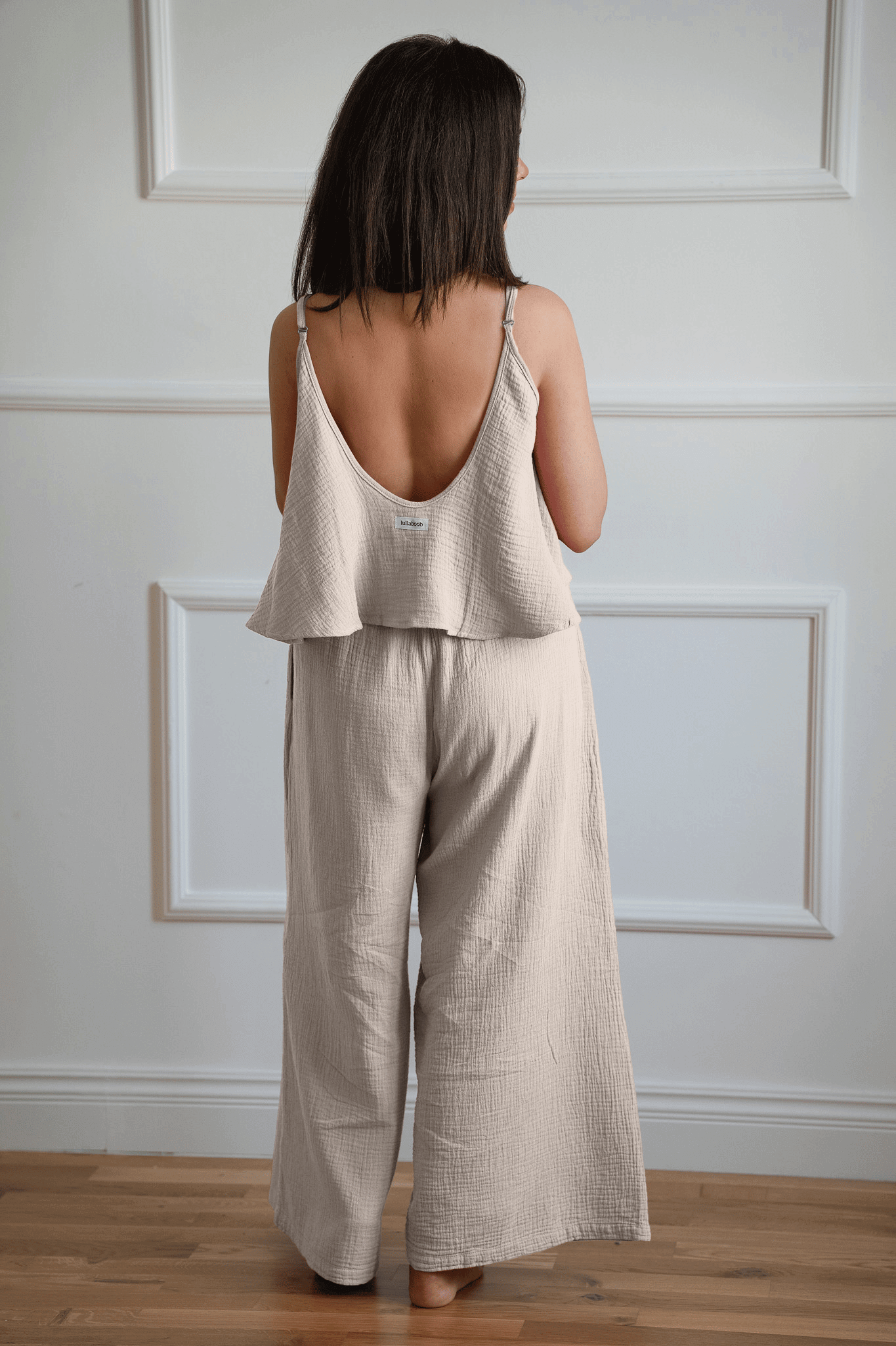 Lila Muslin Pants - Beige