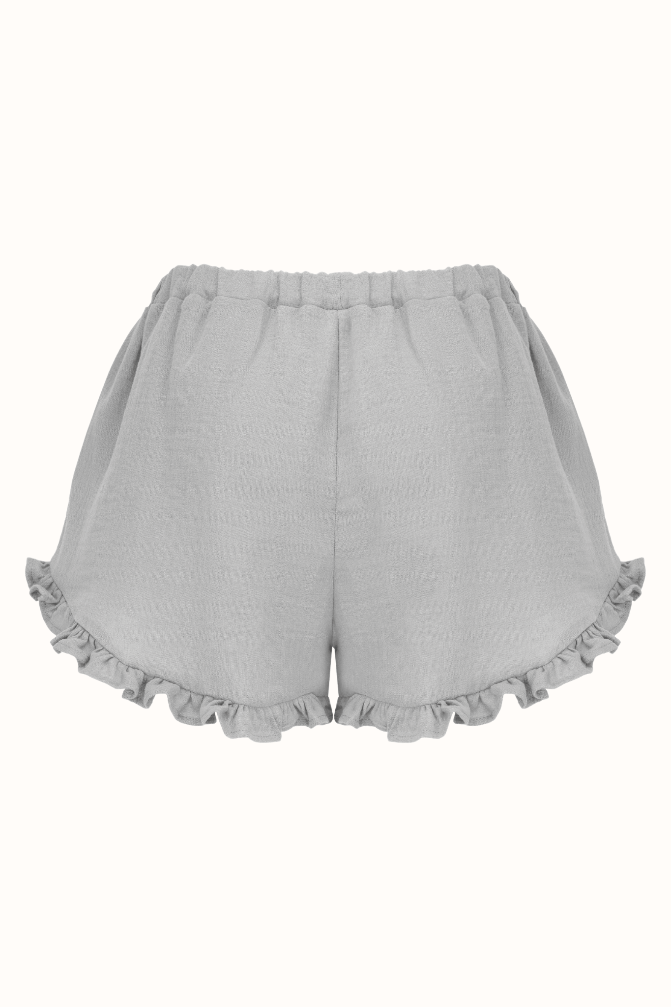 Victoria muslin shorts with a silver frill - Lullaboob